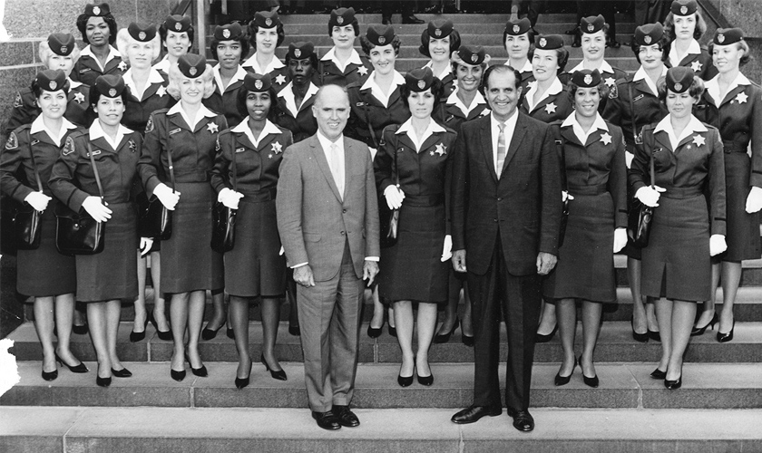 1965: Pitchess & Downey with Class 106 & 107 Lady Deputies