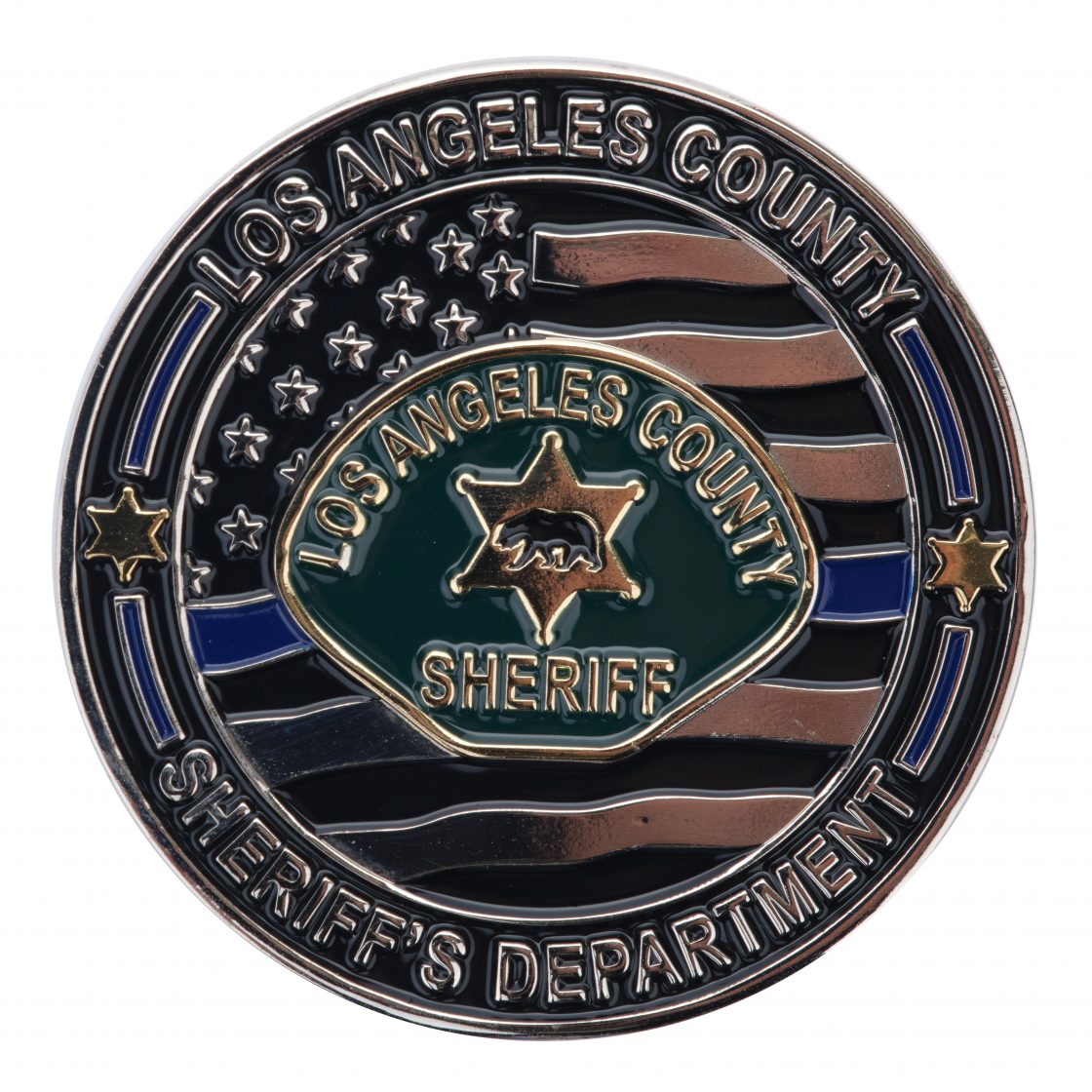 Lasd Subdued Flagblue Linepatch Challenge Coin Sheriffs Relief Association 