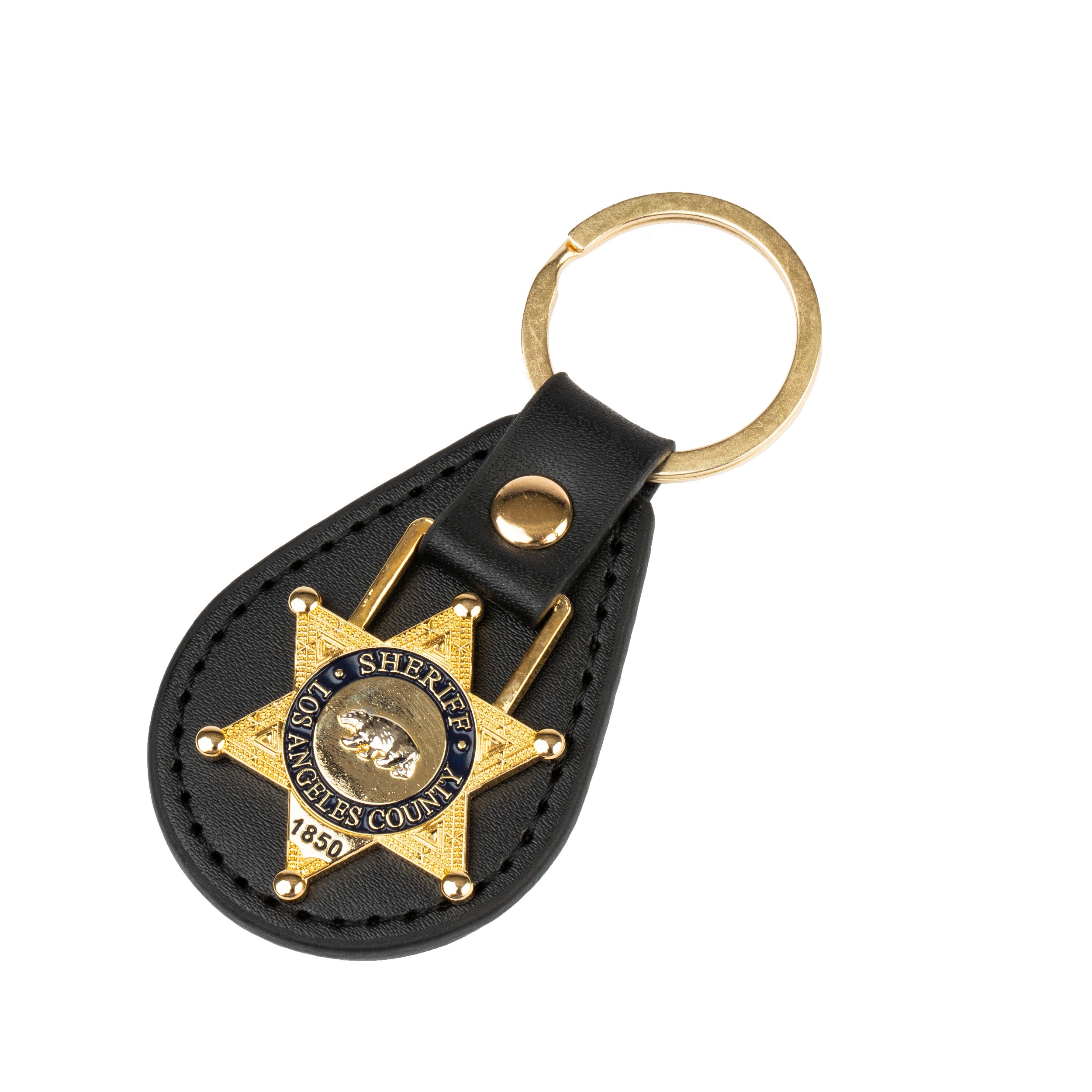 LASD Badge Leather Key Fob/Chain