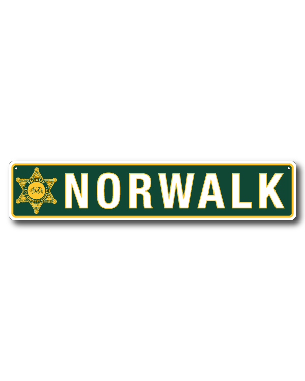 Badge-Norwalk Street Sign - Sheriffs' Relief Association