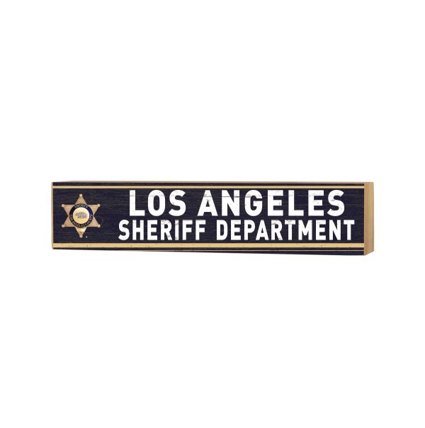 3" x 13" Badge/Los Angeles County Sheriff Wood Block Sign
